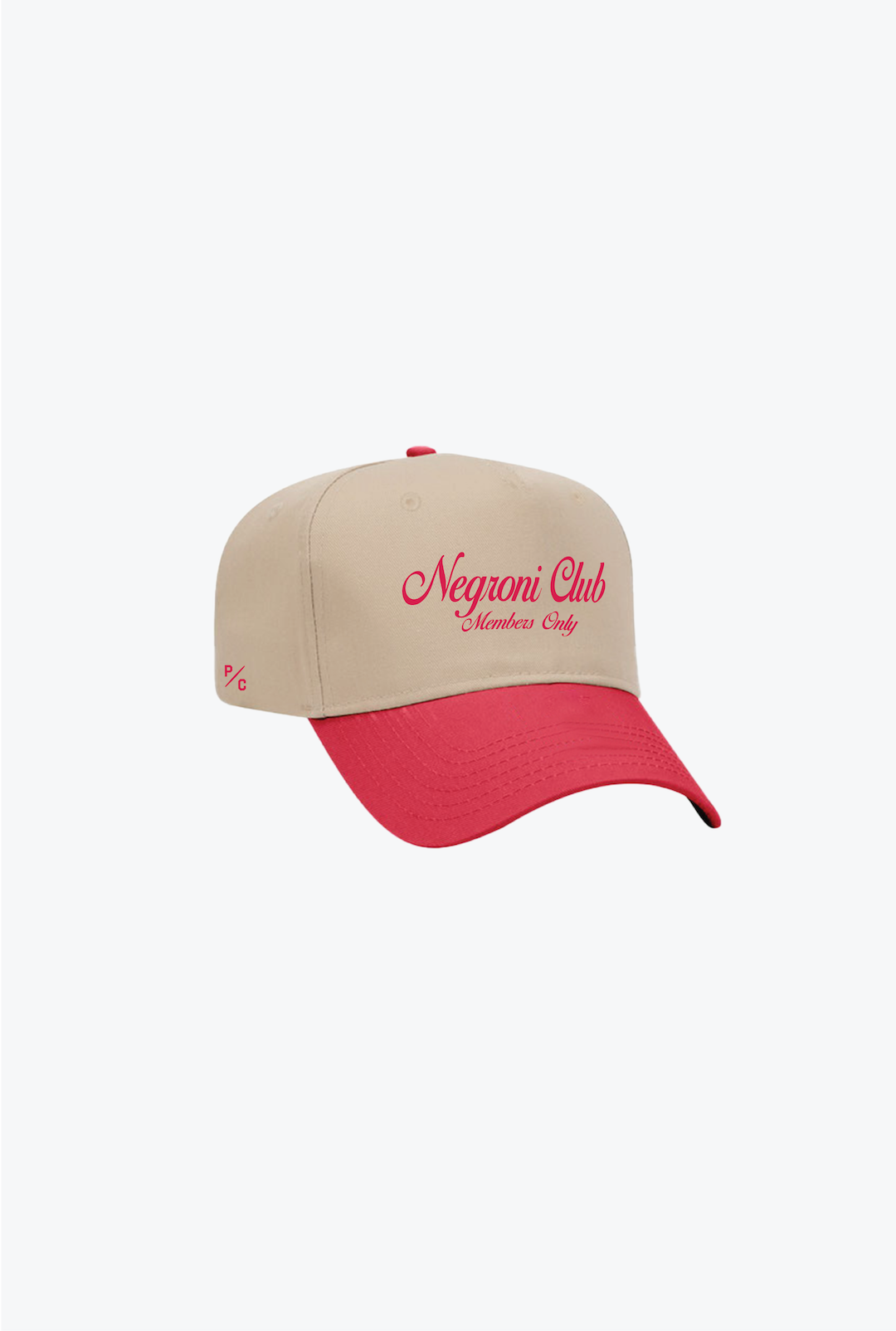 Negroni Club A-Frame Cap - Red/Khaki