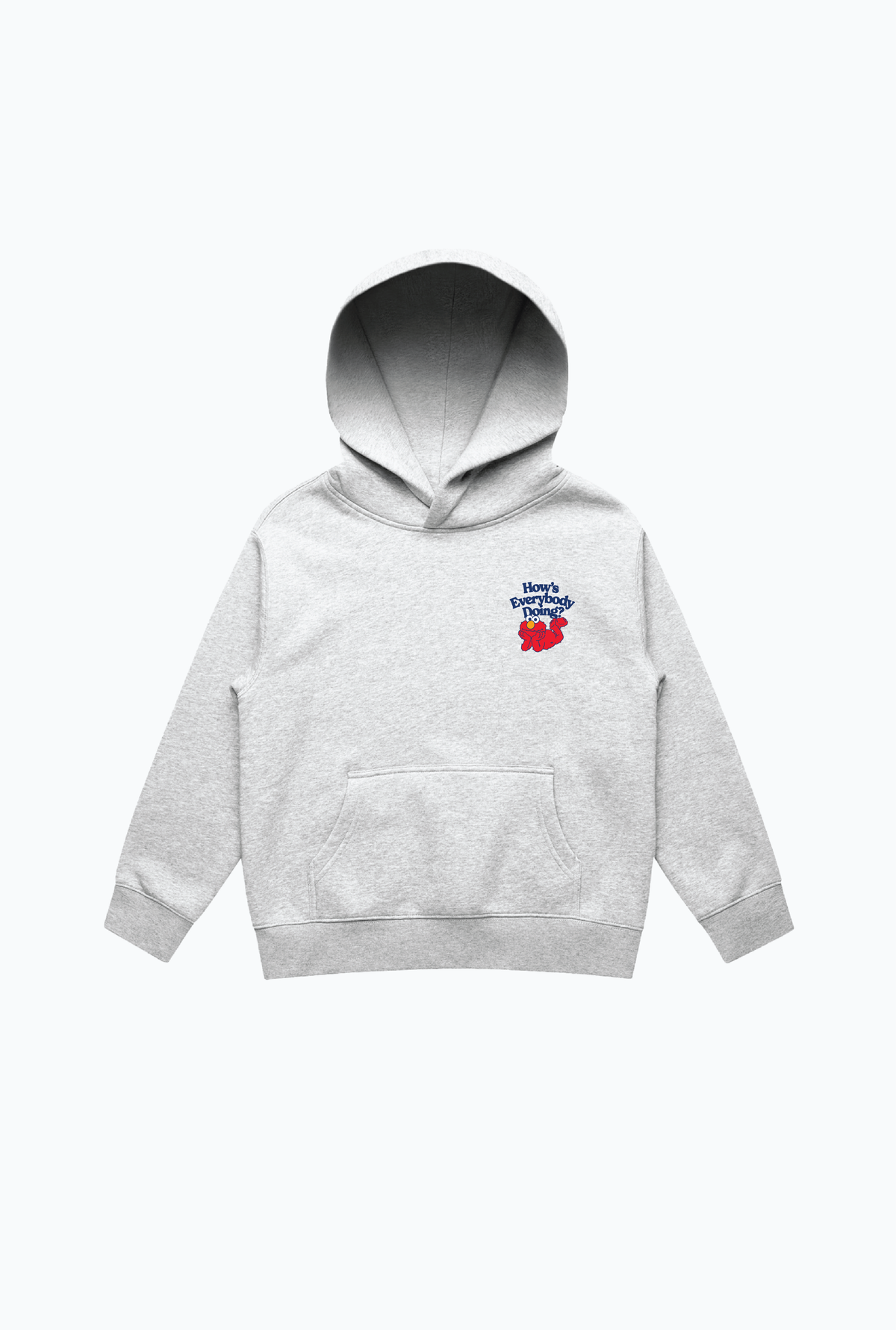 How's Everybody Doing Elmo Kids Hoodie - Ash Grey