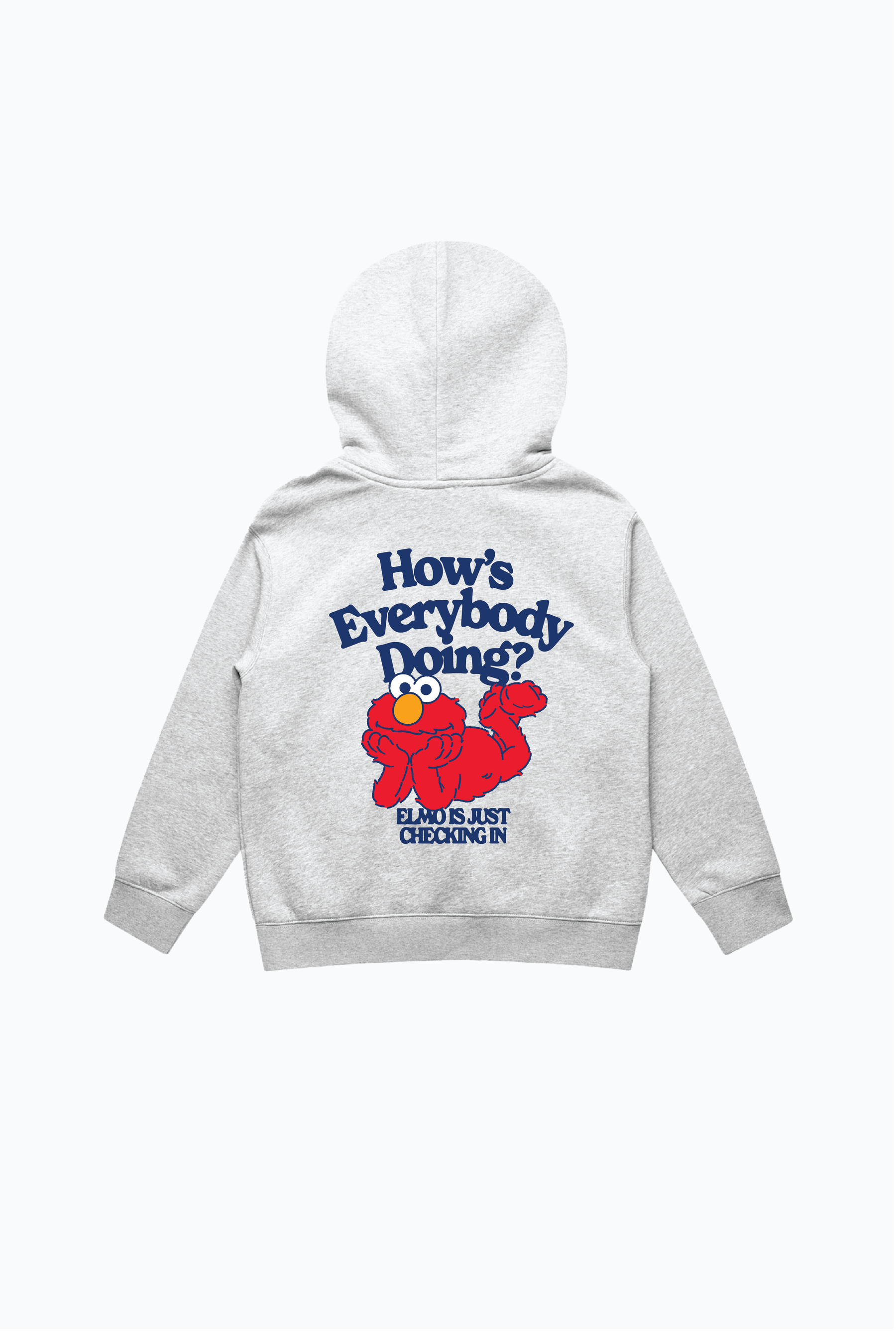 How's Everybody Doing Elmo Kids Hoodie - Ash Grey