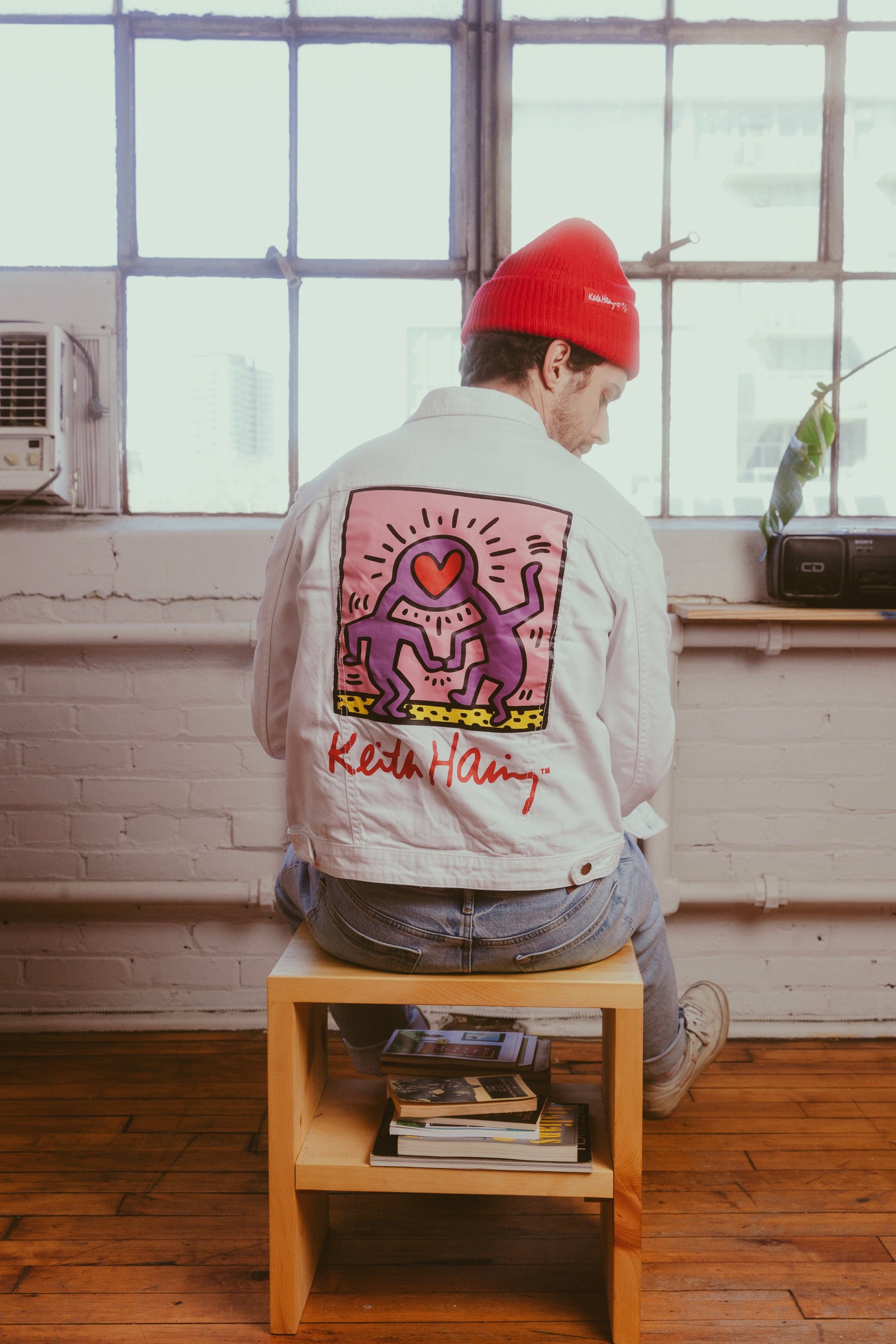 P/C x Keith Haring Denim Jacket - Ivory
