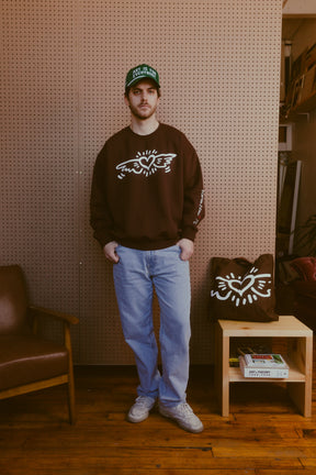 P/C x Keith Haring Heavyweight Crewneck - Espresso