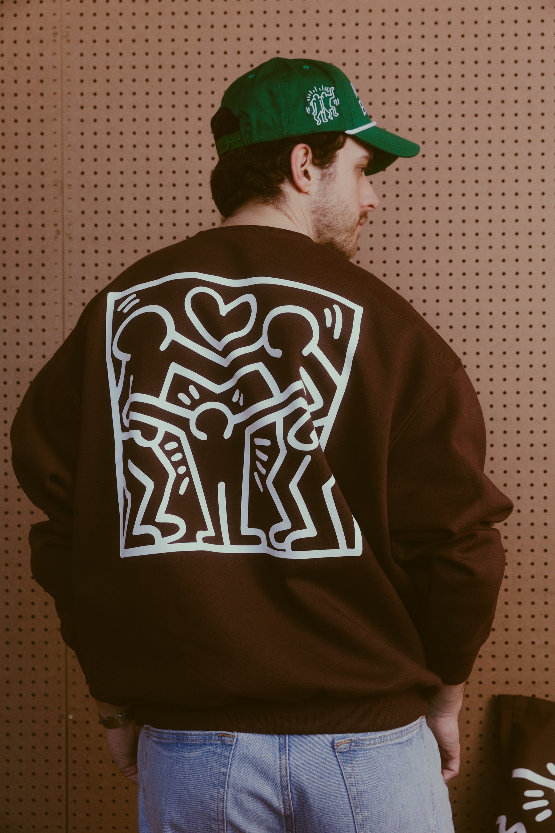 P/C x Keith Haring Heavyweight Crewneck - Espresso
