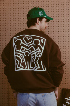 P/C x Keith Haring Heavyweight Crewneck - Espresso