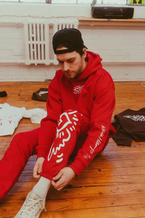P/C x Keith Haring Heavyweight Hoodie - Red