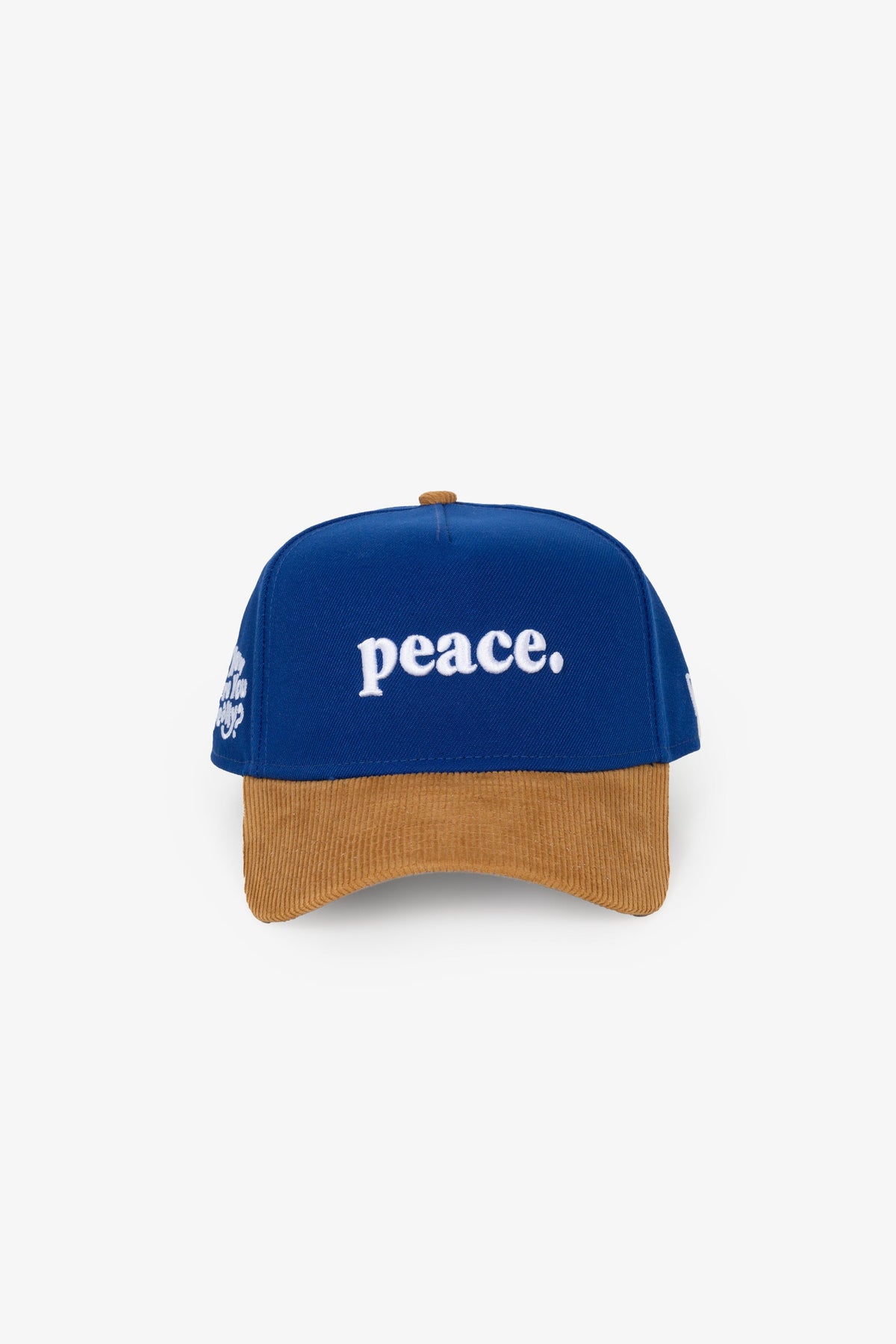 Peace How Are You Really 9FORTY Adjustable Cap - Royal/ Wheat Corduroy