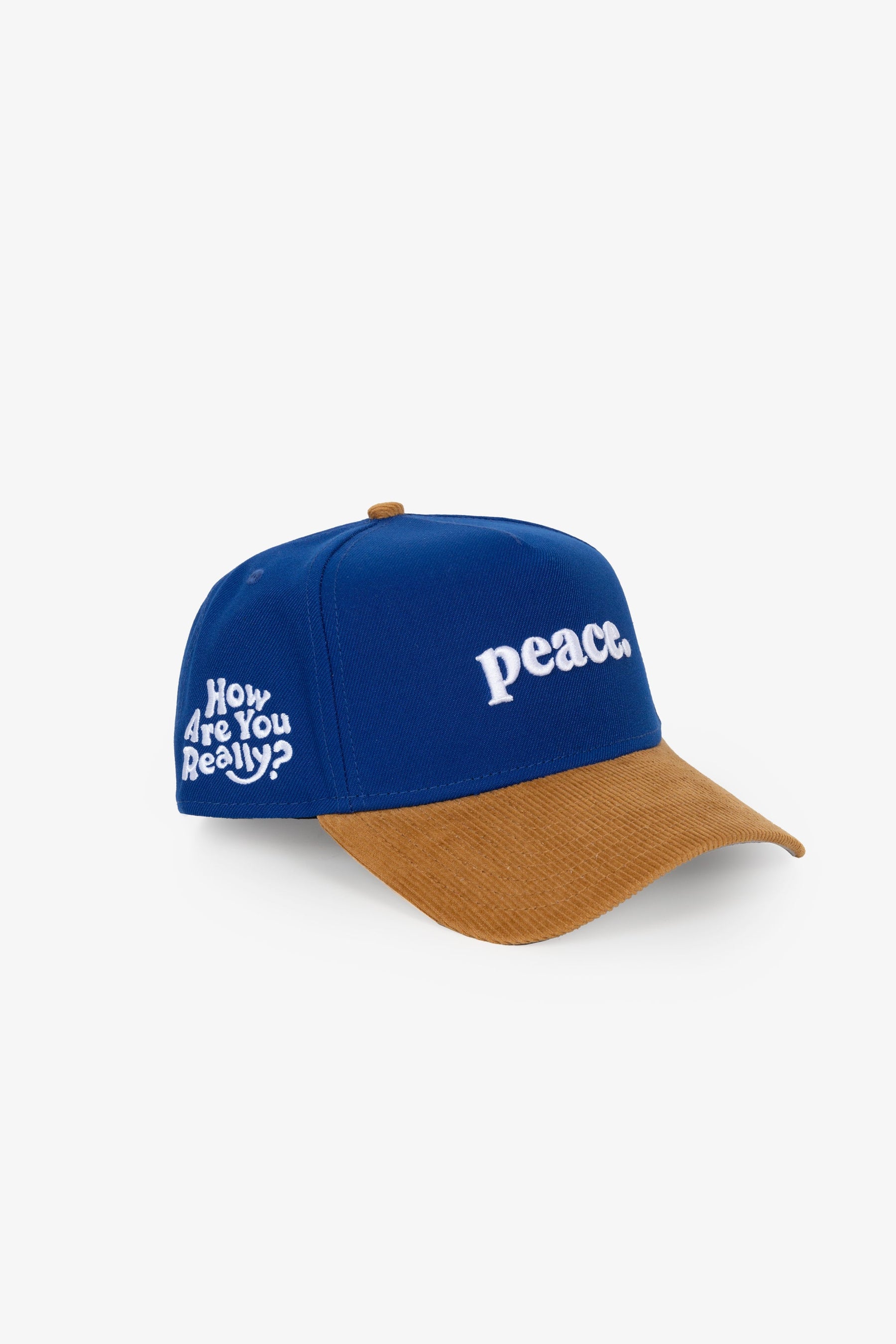 Peace How Are You Really 9FORTY Adjustable Cap - Royal/ Wheat Corduroy