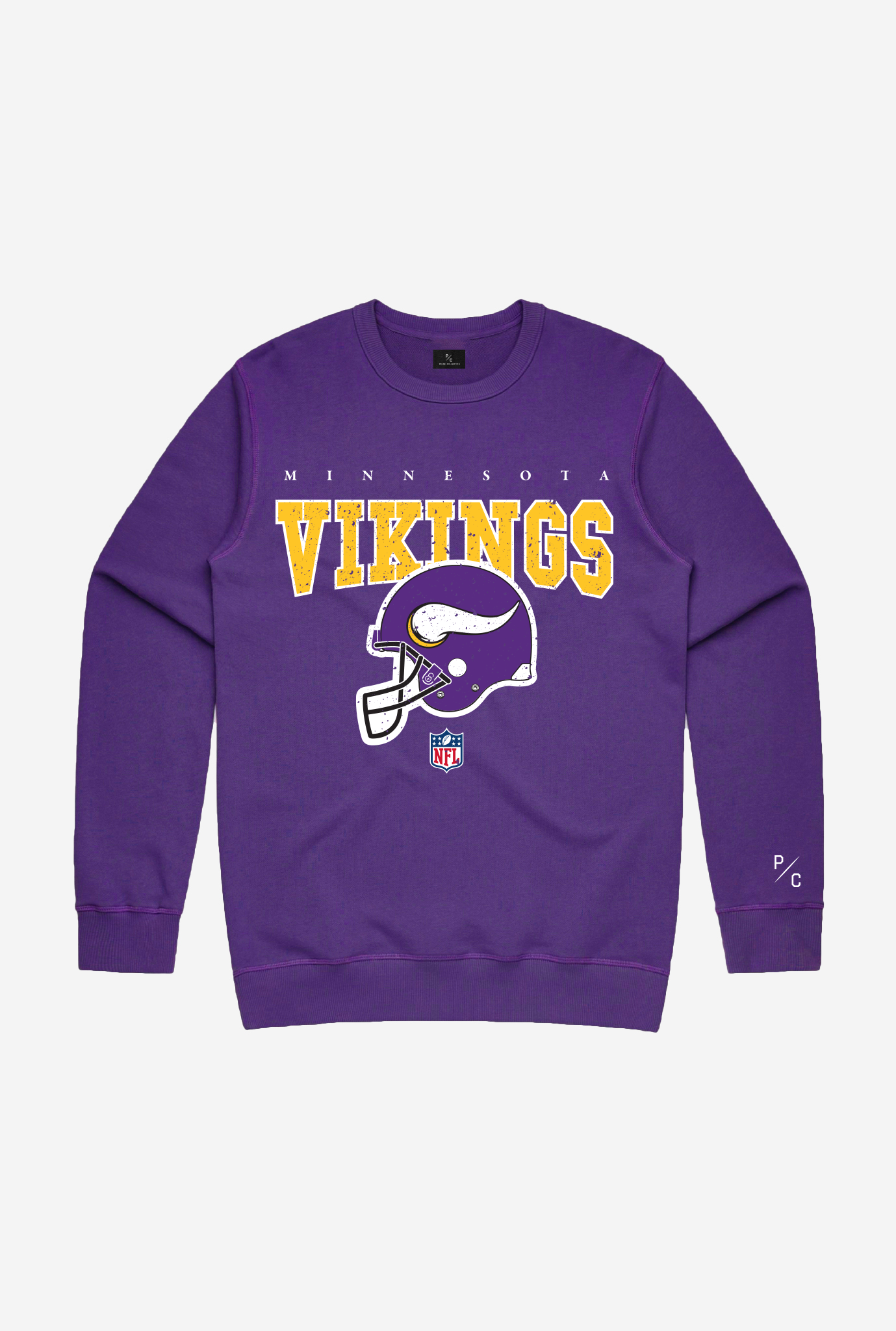 Pull ras du cou Vintage Vikings du Minnesota - Violet