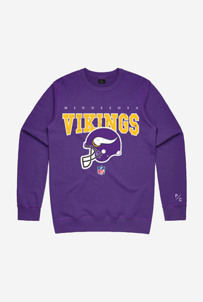 Pull ras du cou Vintage Vikings du Minnesota - Violet