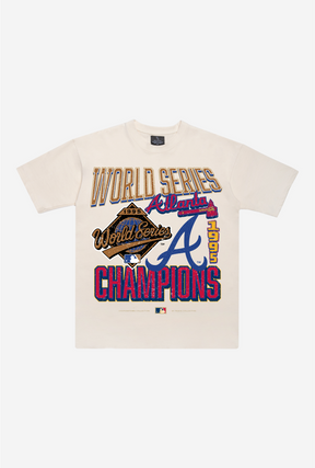 T-shirt Premium Collection Cooperstown des Braves d'Atlanta 1995 World Series - Naturel