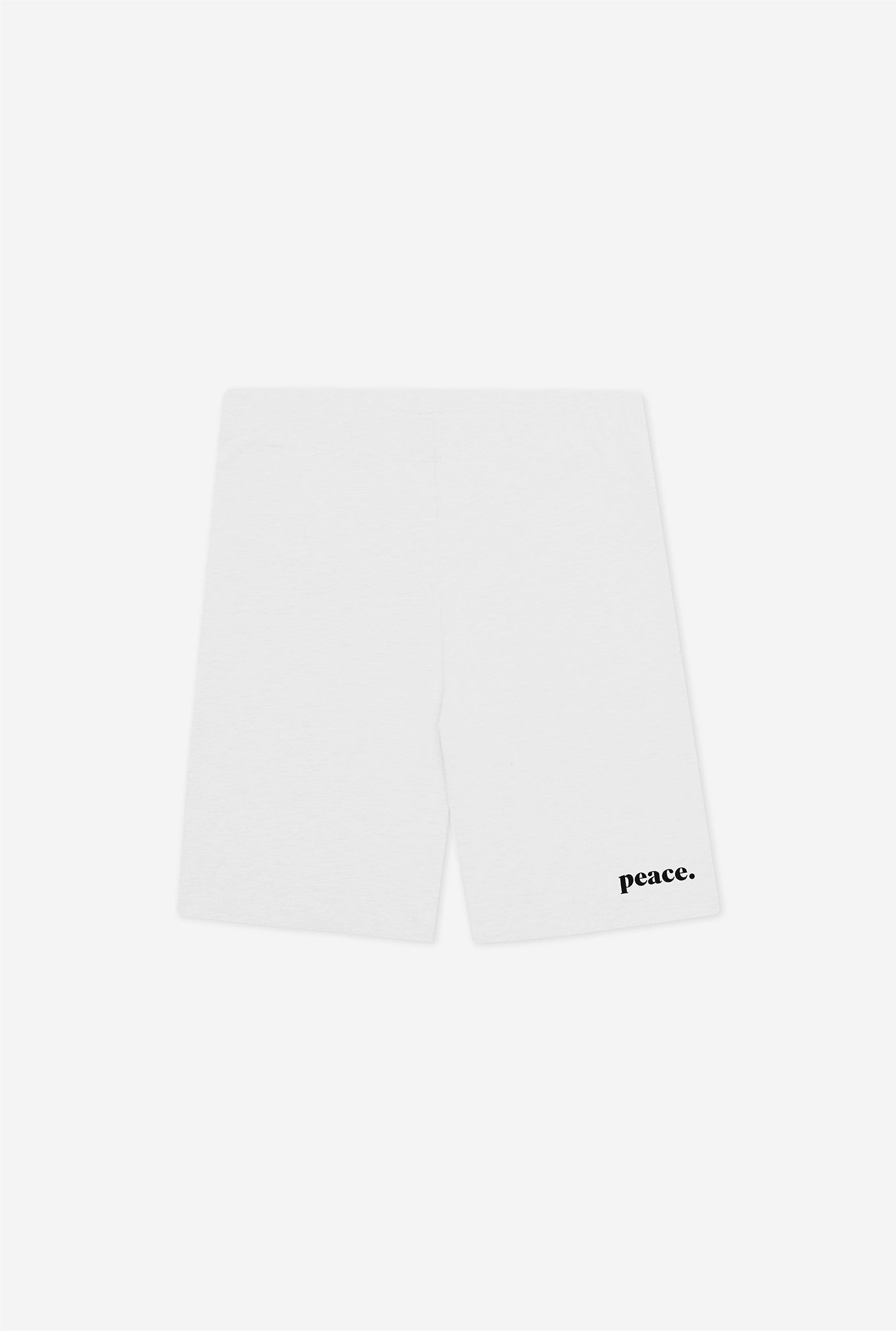 Peace Bike Shorts - White