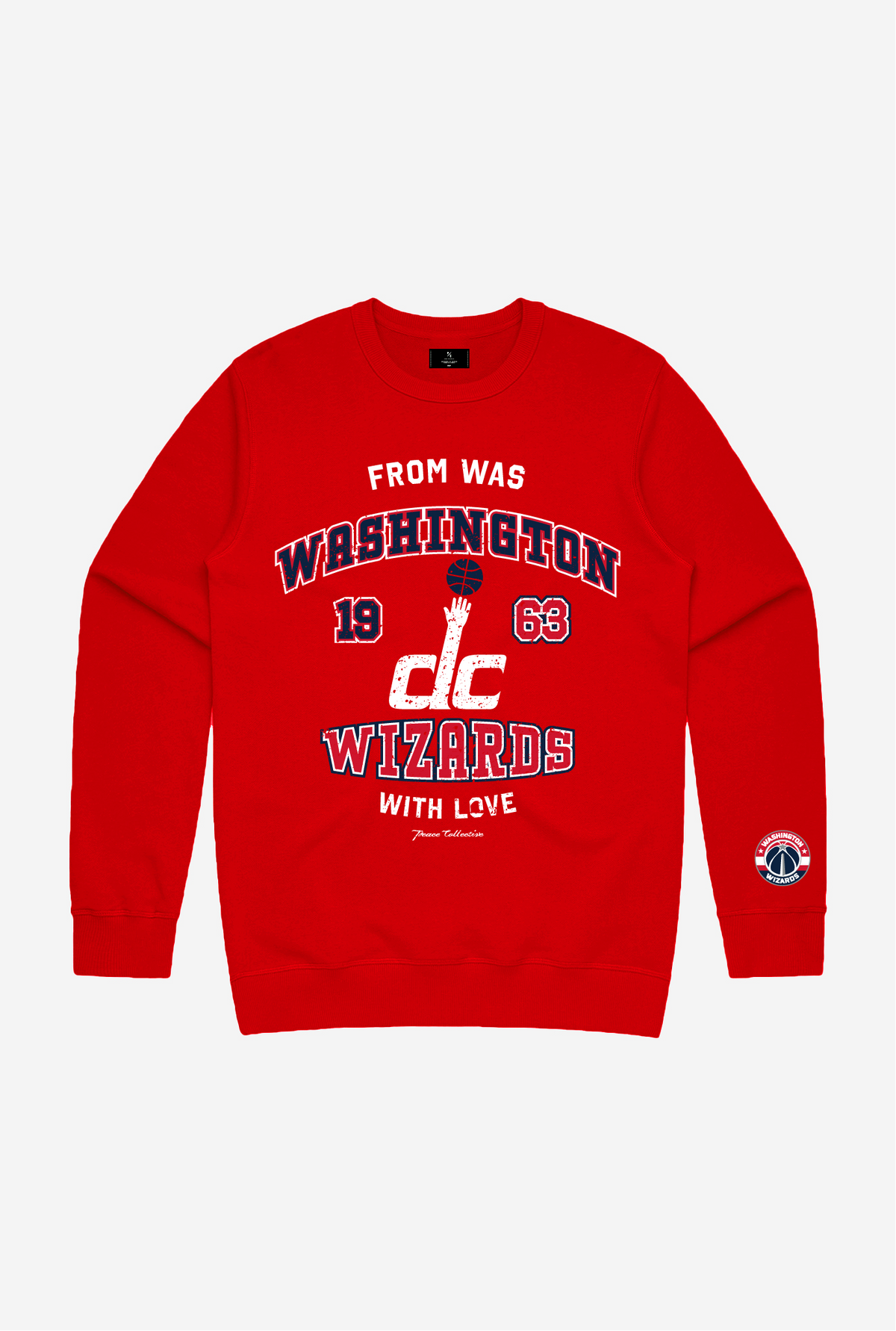 Washington Wizards Washed Crewneck - RedWashington Wizards Washed Crewneck - Red