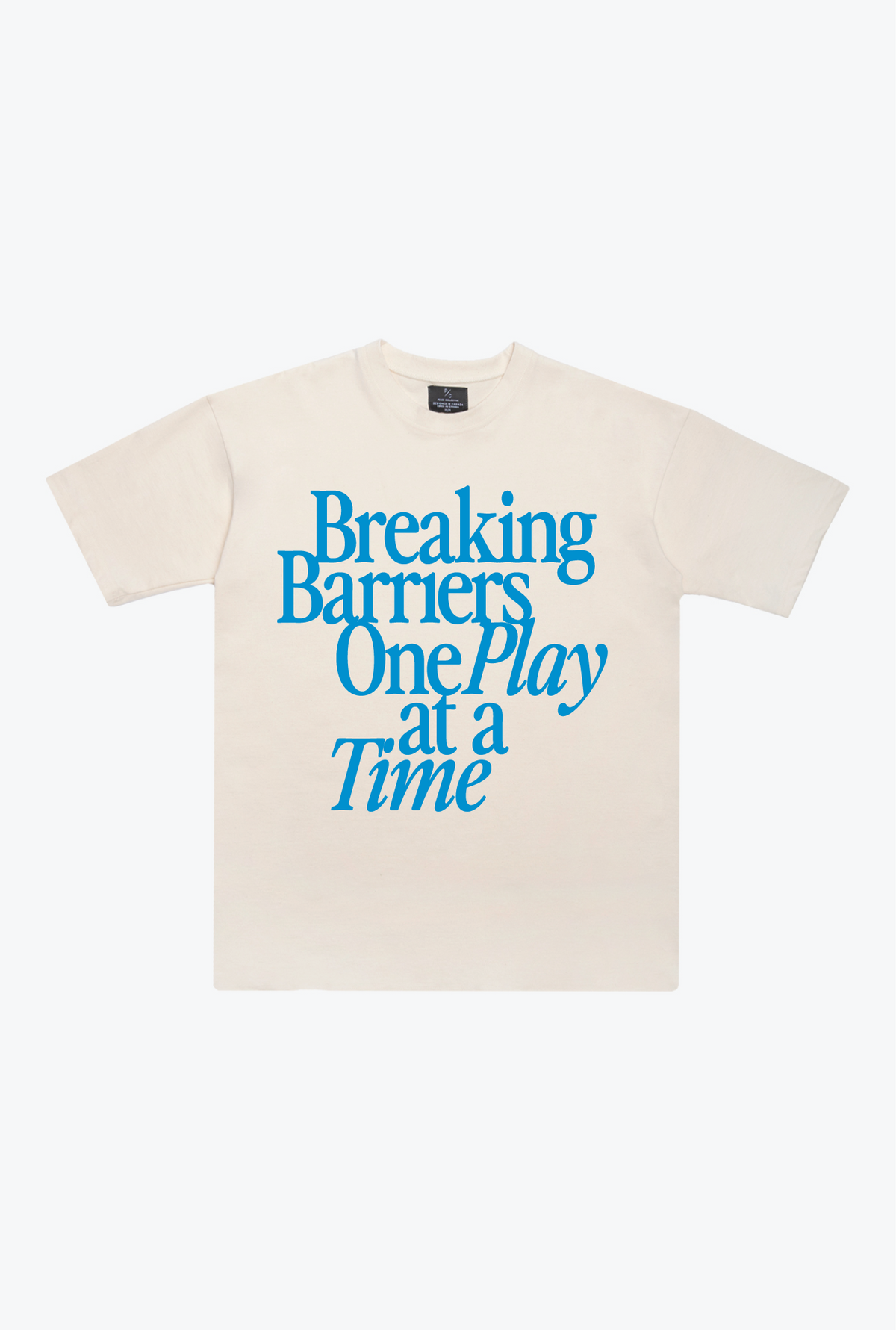 Breaking Barriers One Play at a Time Heavyweight T-Shirt - Ivory
