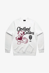 Cleveland Cavaliers Mascot Crewneck - White