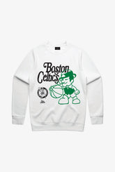 Boston Celtics Mascot Crewneck - White
