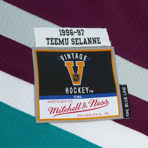 Blue Line Teemu Selanne Anaheim Ducks Dark 1996 Jersey