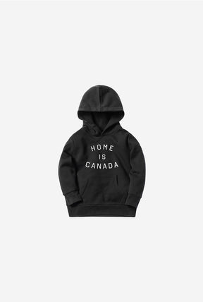 Home is Canada Kids Hoodie Black