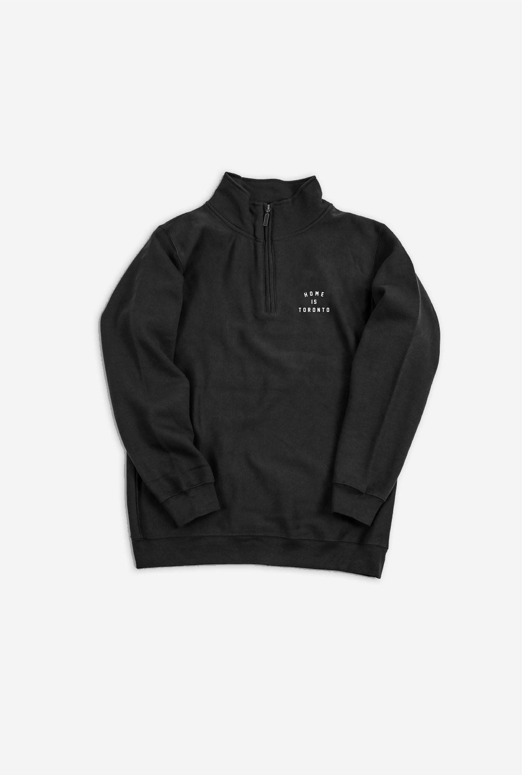 Home is Toronto Crescent 1/4 Zip - Noir