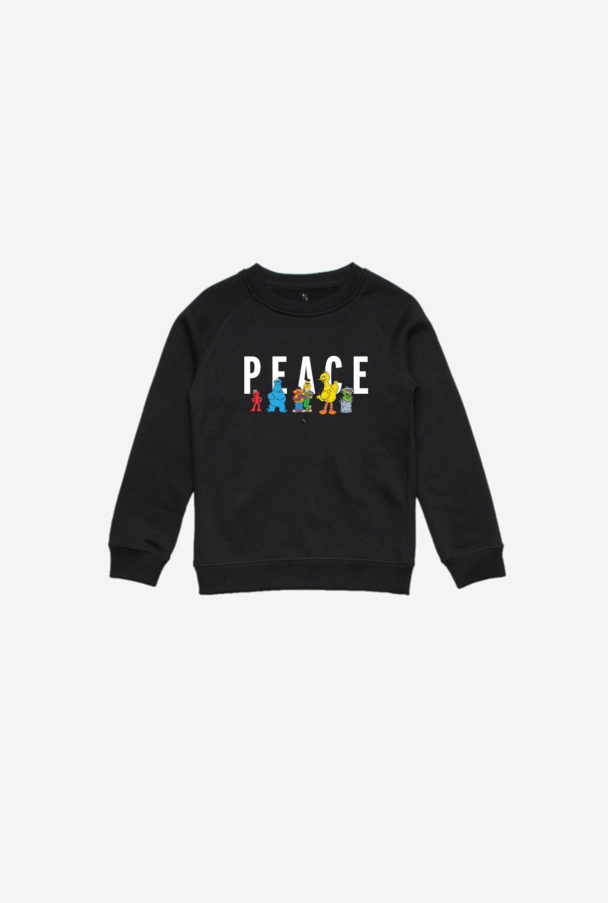 P/C x Sesame Street Pull ras du cou enfant - Noir