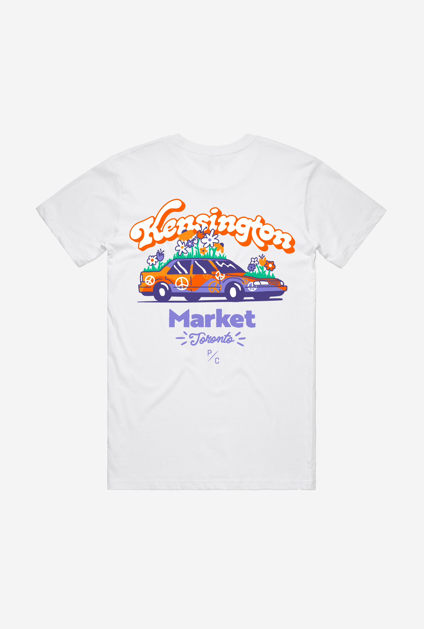 T-Shirt Kensington Market Car - Blanc