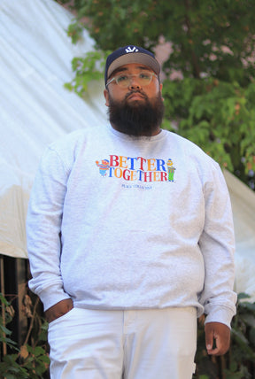 Bert and Ernie Better Together Vintage Crewneck - Cendre
