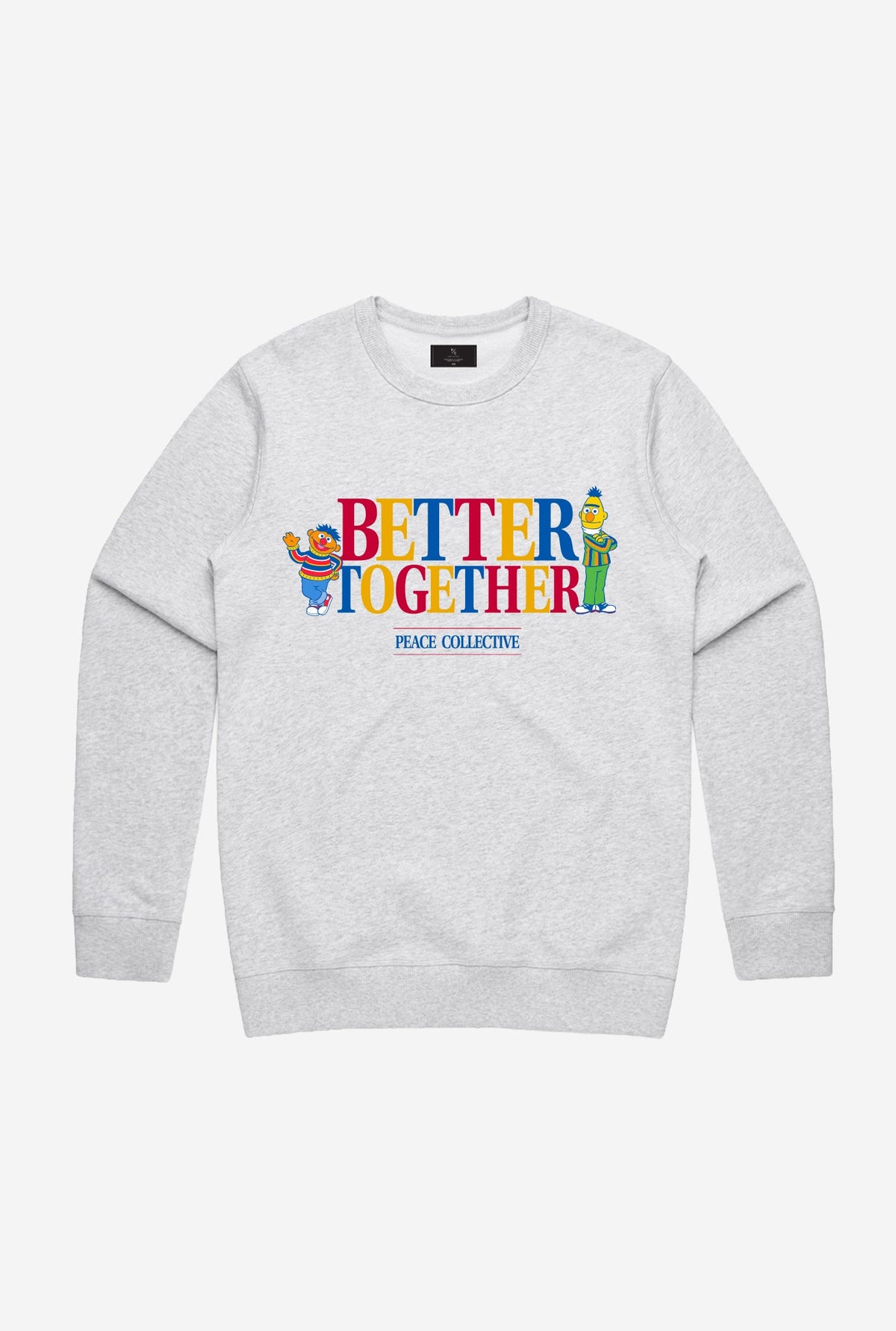 Bert and Ernie Better Together Vintage Crewneck - Cendre