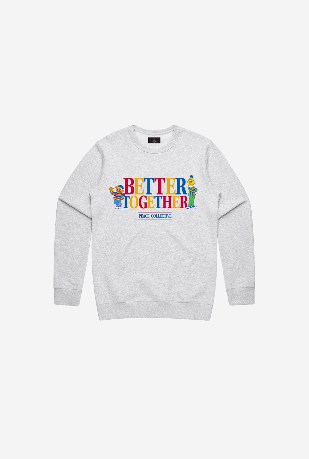 Bert and Ernie Better Together Kids Pull ras du cou vintage - Cendre