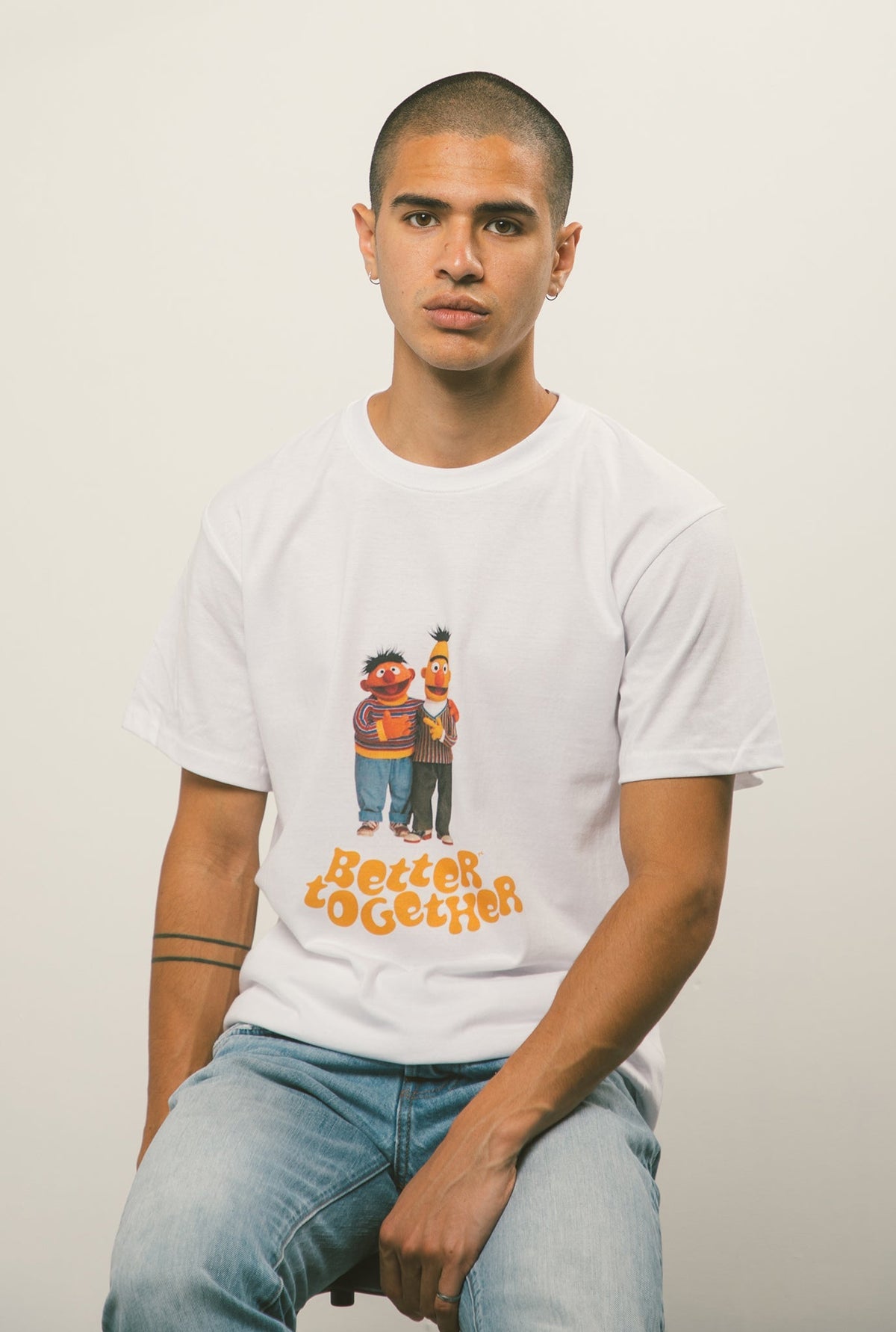 T-Shirt Bert &amp; Ernie Better Together - Blanc