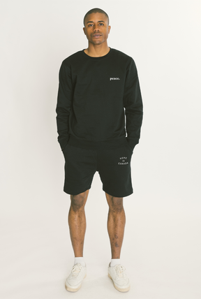 Home is Canada Crescent Fleece Short - Noir