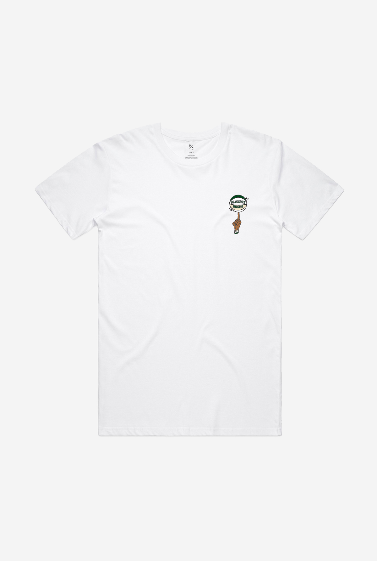 Milwaukee Bucks Spinning Ball T-Shirt - White