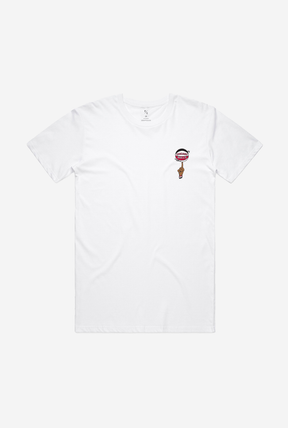 T-Shirt Chicago Bulls Spinning Ball Logo - Blanc