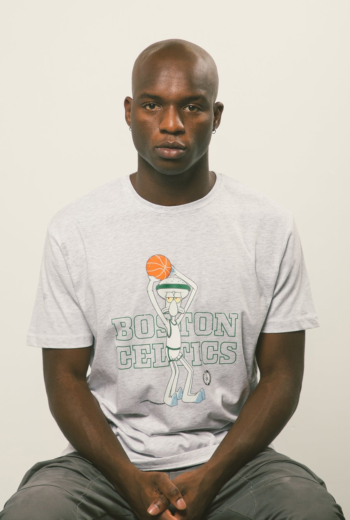 Boston Celtics Squidward T-Shirt - Ash