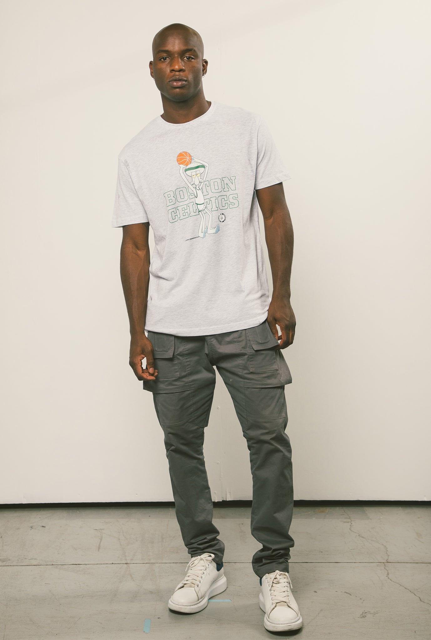 T-Shirt Boston Celtics Squidward Vintage - Cendre