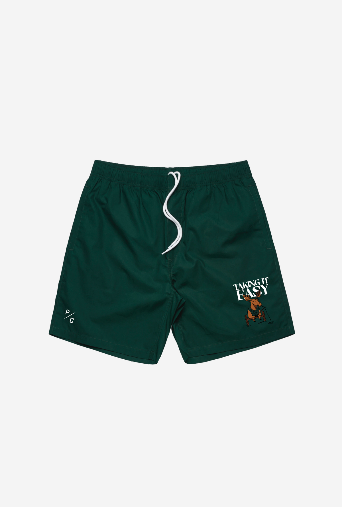 Short de planche Take It Easy Moose - Vert pin