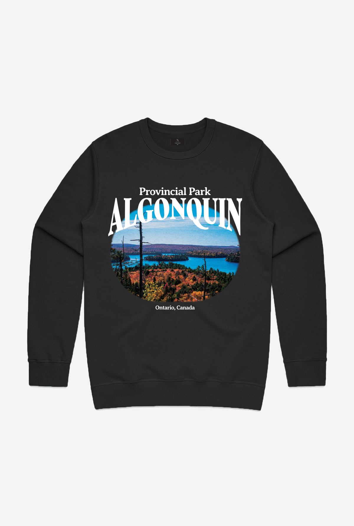 Algonquin Post Card Crewneck - Black
