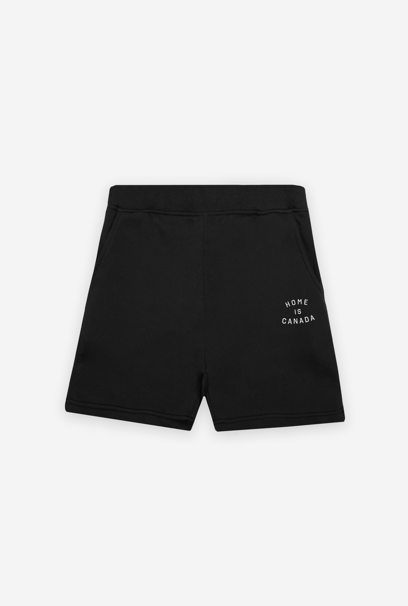 Home is Canada Crescent Fleece Short - Noir