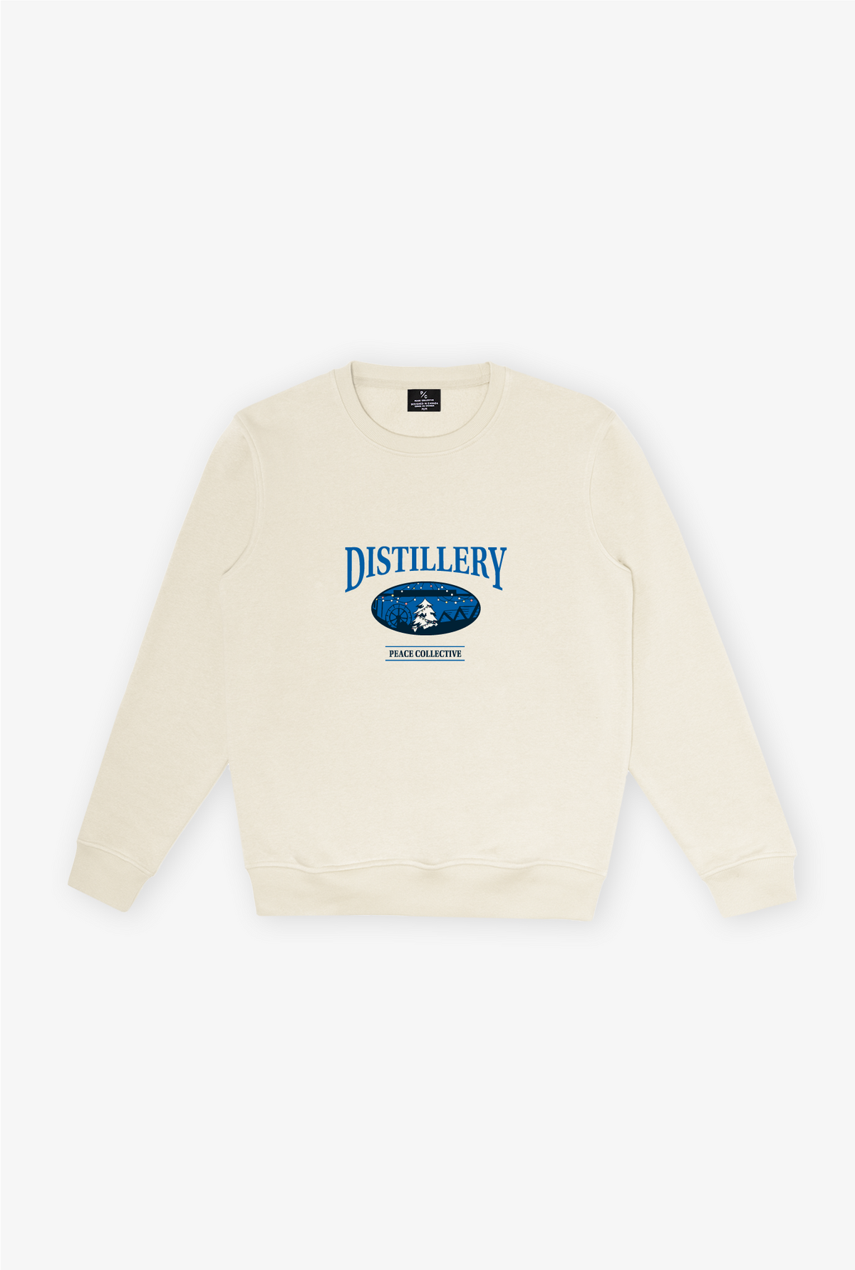 Pull à col rond Distillery Vintage - Ivoire
