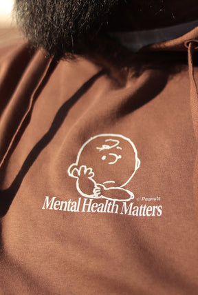 Peanuts Mental Health Matters Hoodie - Espresso