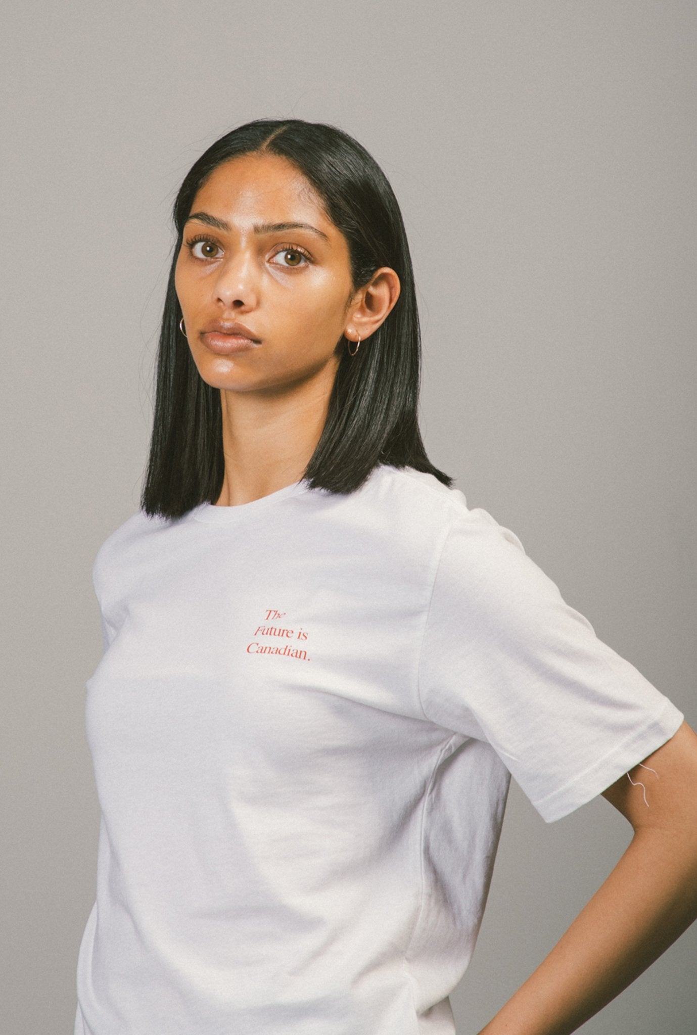 T-shirt L'avenir est canadien - Blanc