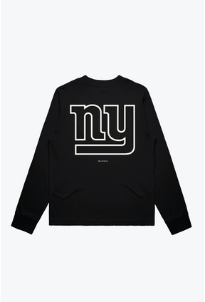 New York Giants Women's Mock Long Sleeve - Black