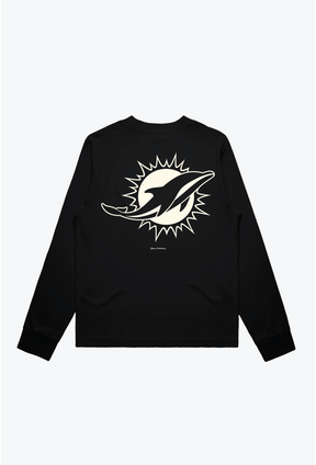 Miami Dolphins Women's Mock Long Sleeve - Black