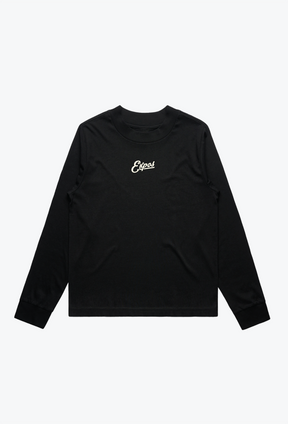 Montreal Expos Women's Mock Long Sleeve - Black