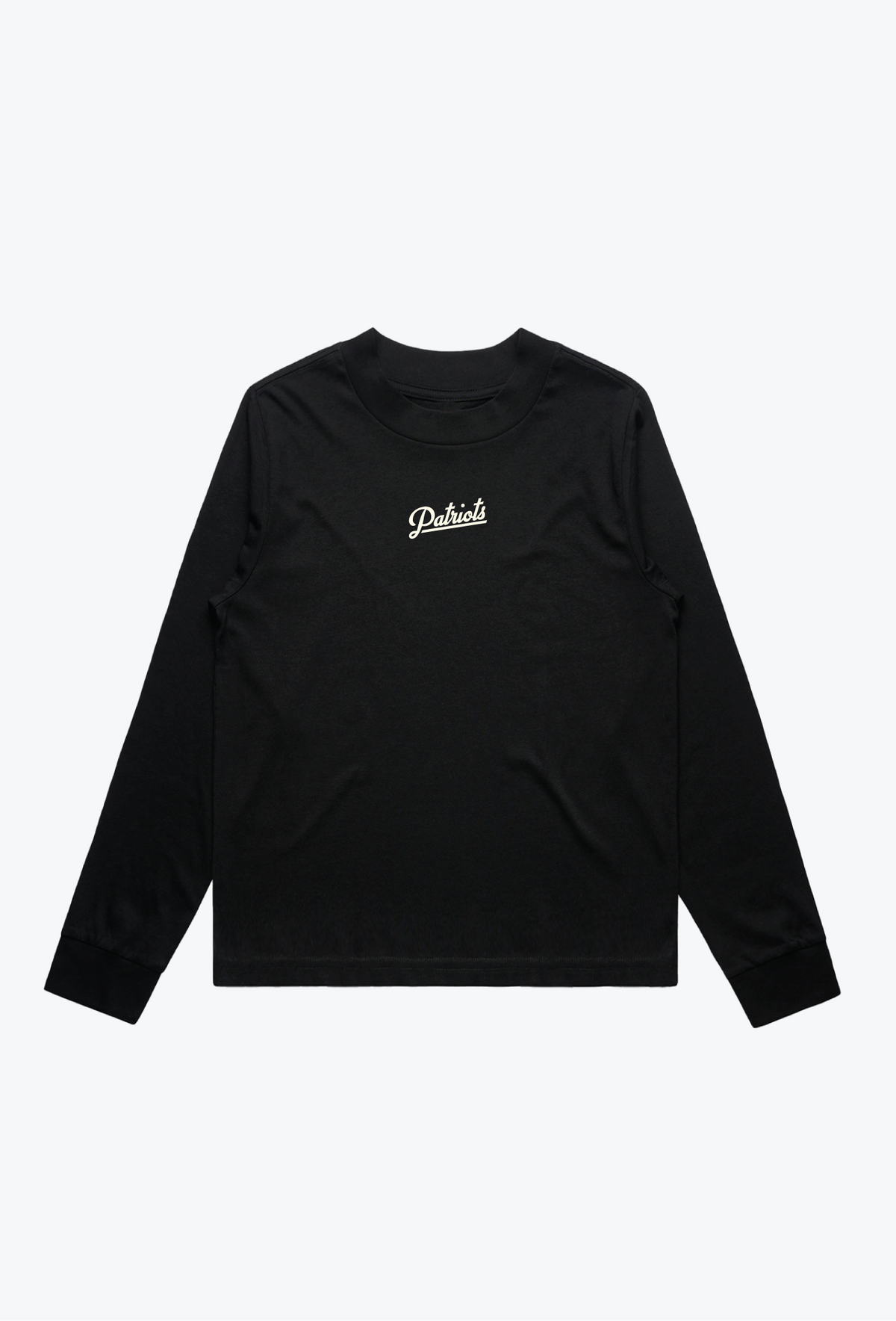 New England Patriots Women's Mock Long Sleeve - Black