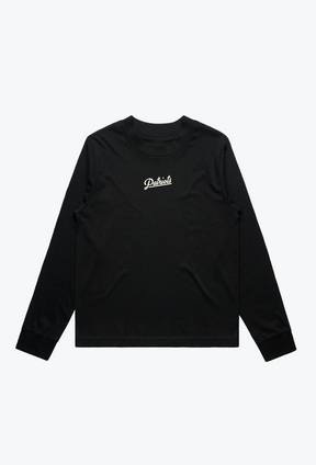 New England Patriots Women's Mock Long Sleeve - Black