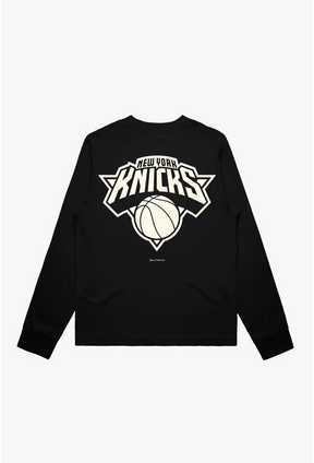 New York Knicks Women's Mock Long Sleeve - Black