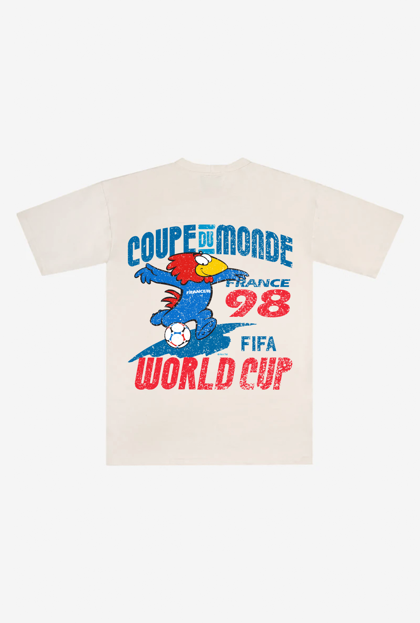 FIFA World Cup France 1998 Vintage Premium T-Shirt - Ivory