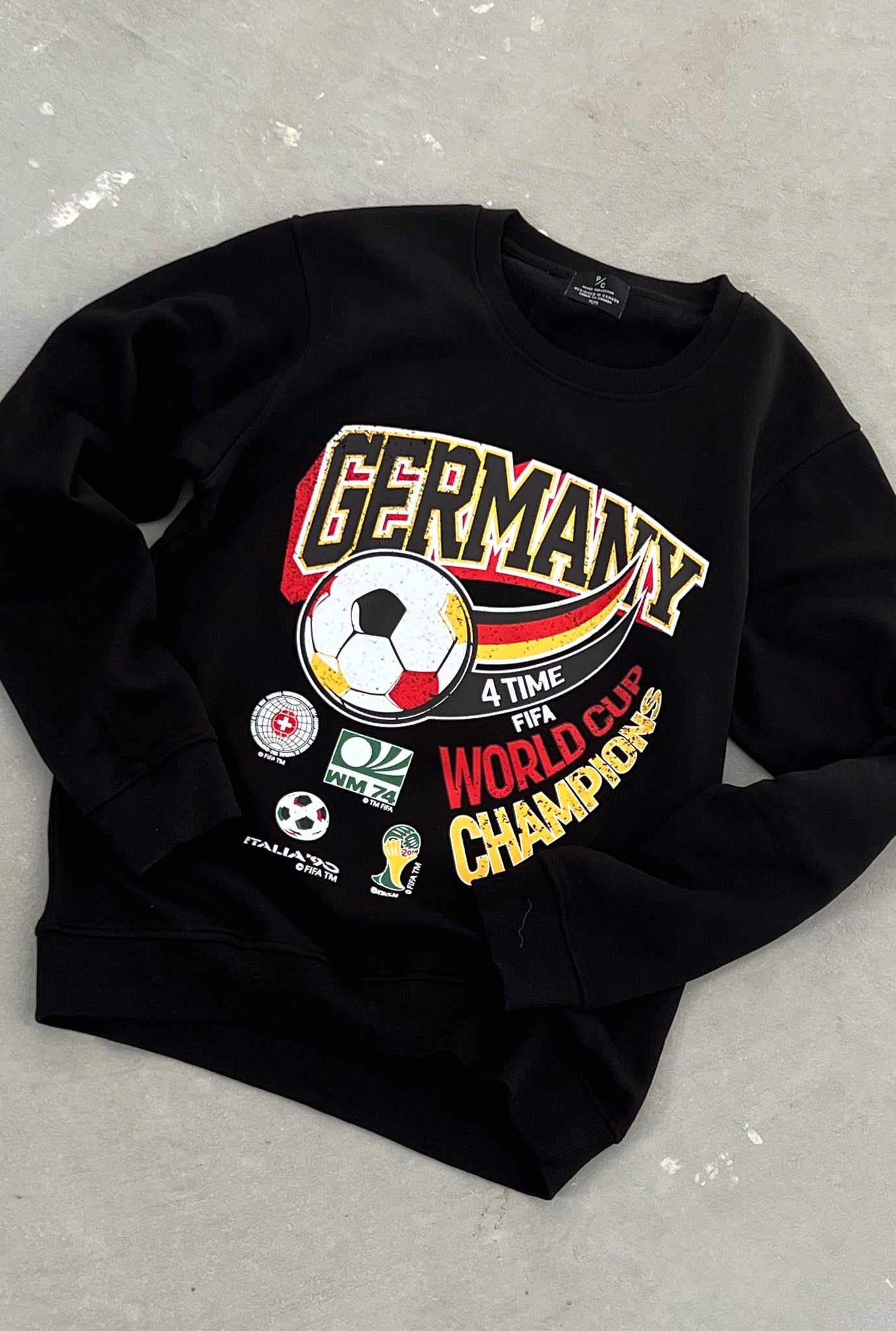 Pull ras du cou Germany Vintage - Noir