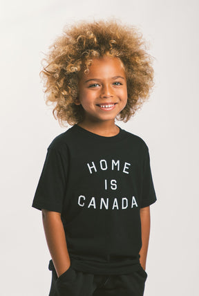 Home is Canada Kids T-Shirt - Black