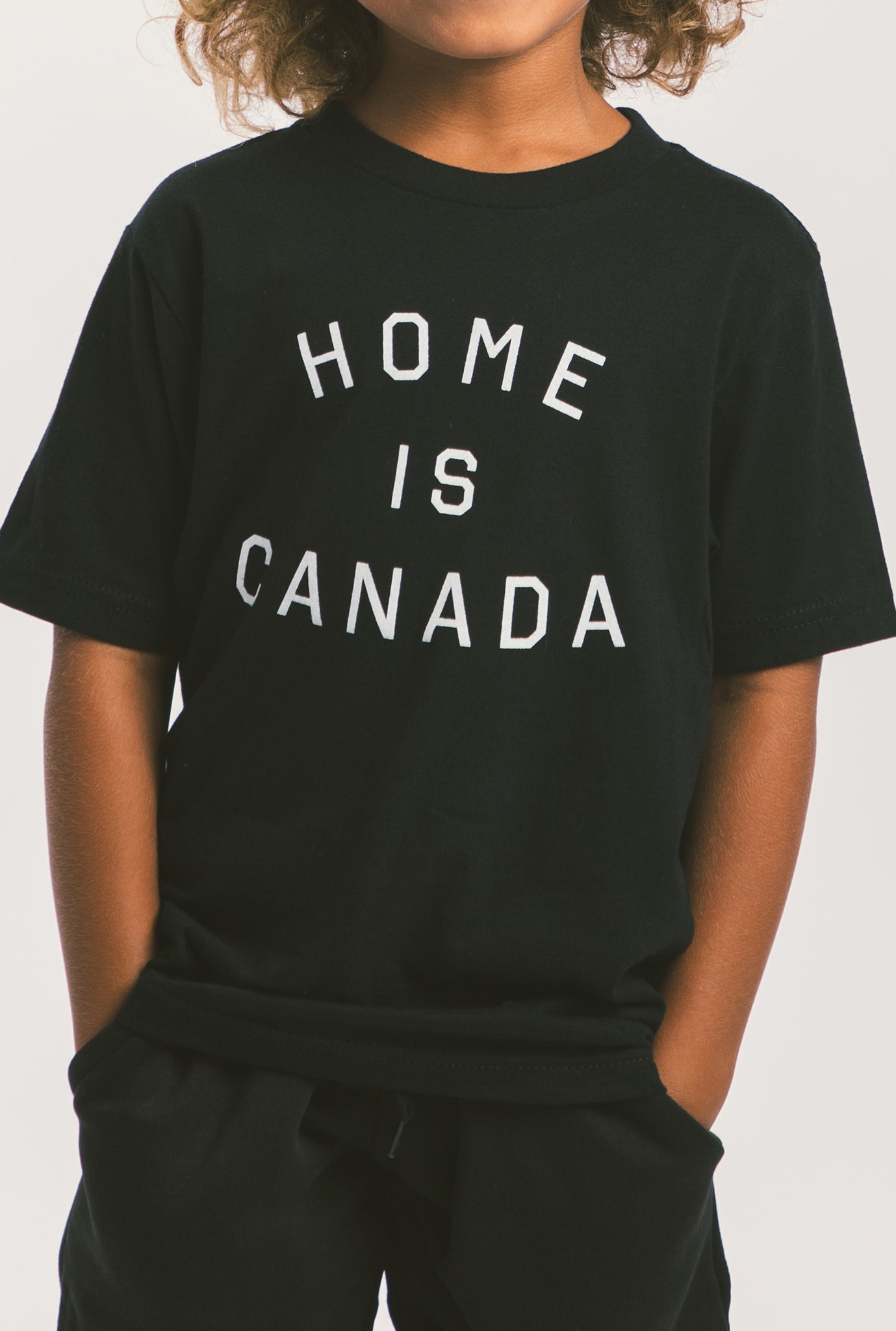 Home is Canada Kids T-Shirt - Black