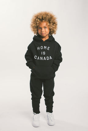 Home is Canada Kids Hoodie - Black