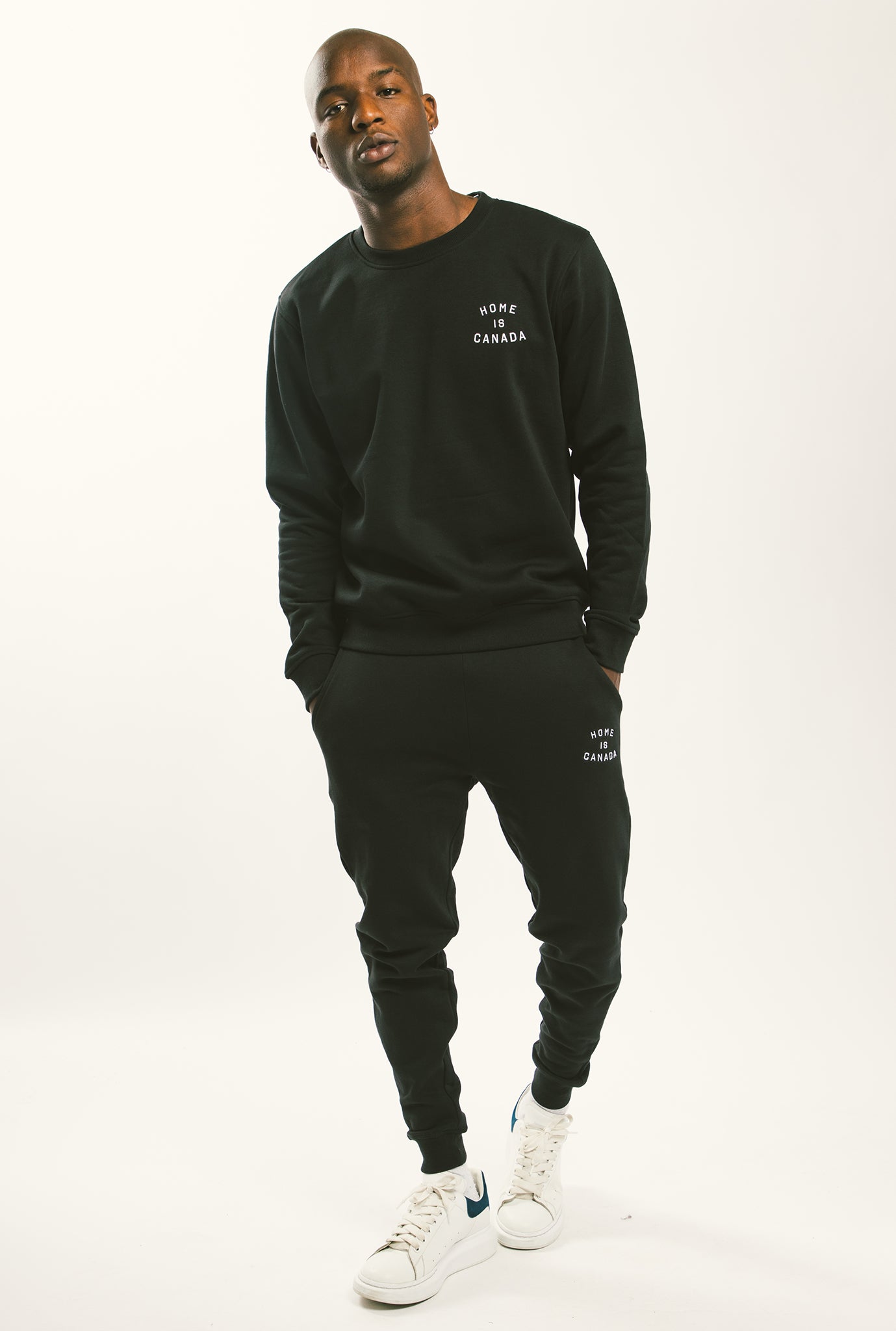 Home is Canada Crescent Crewneck - Black
